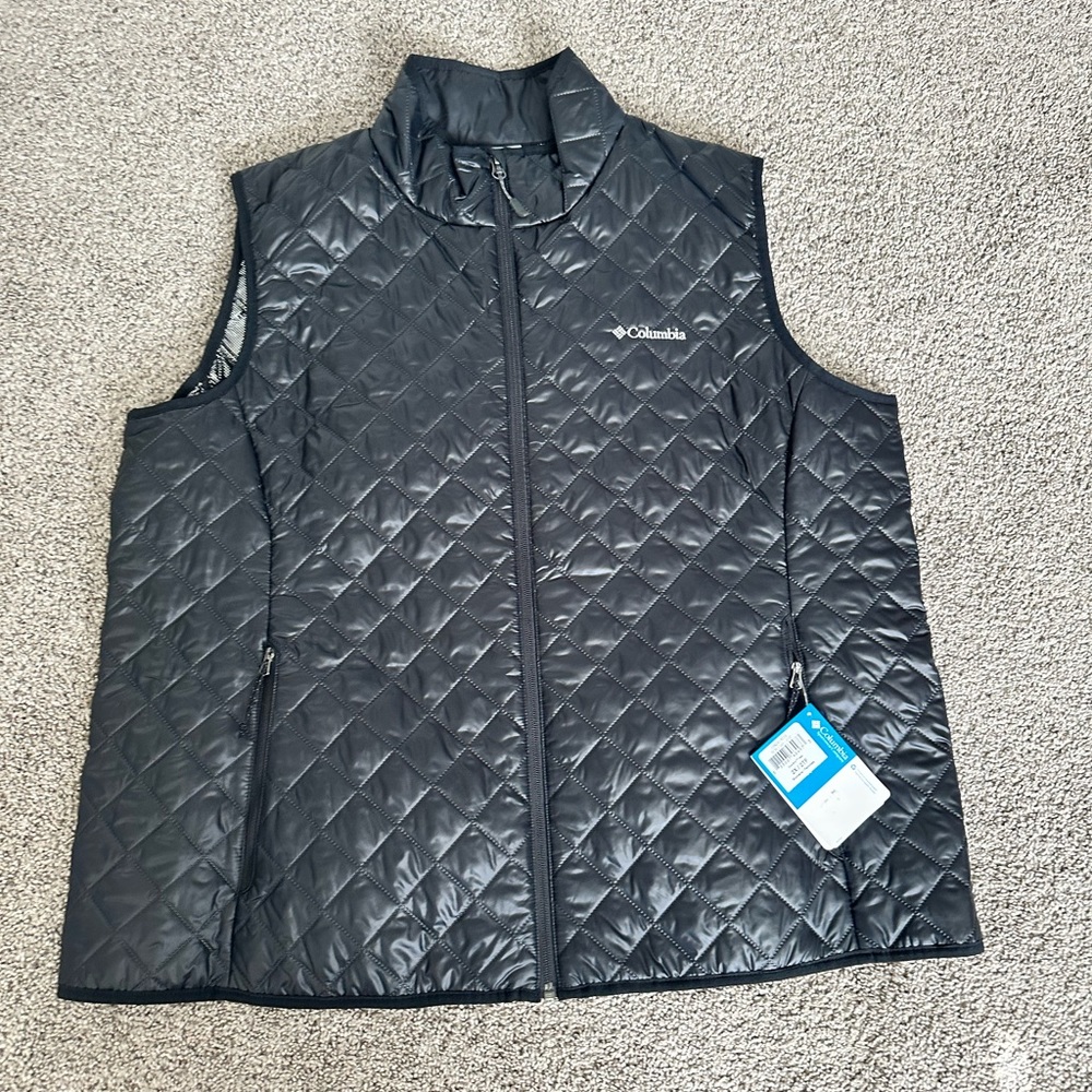 Columbia women’s black vest 2X Omni Heat A7